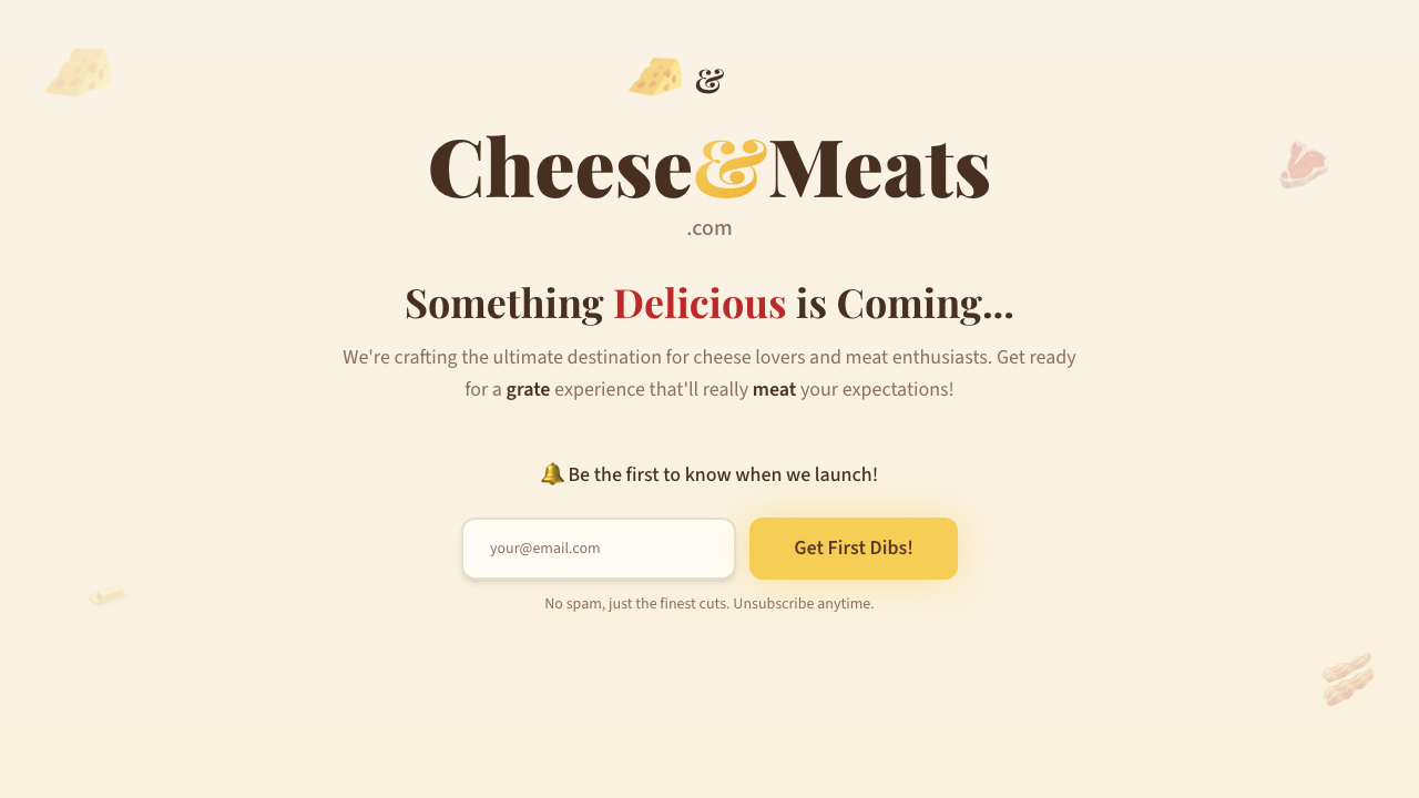Cheese & Meats Website